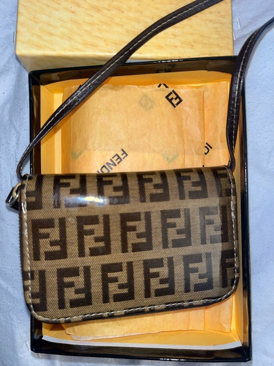 Fendi Handbags - Fendi Zucca Mini Crossbody Card Holder